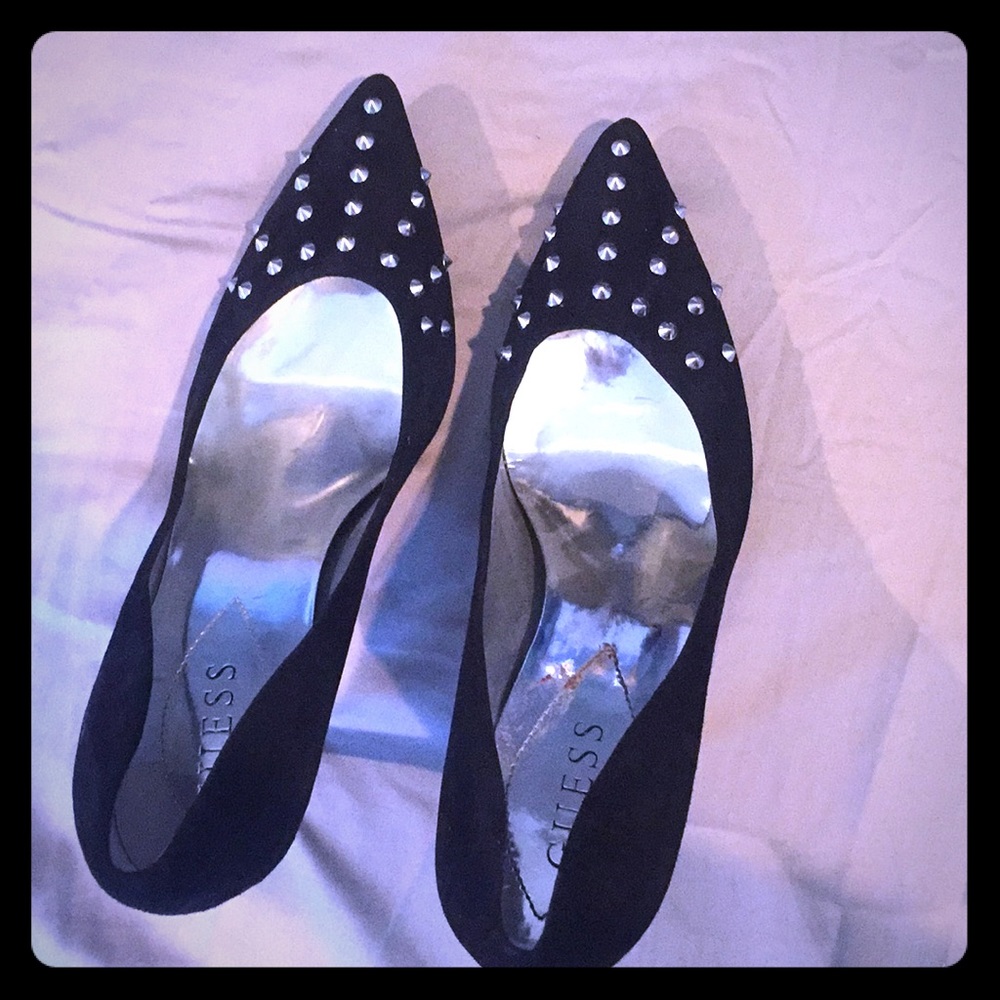 Guess heels suede pumps with stud detail